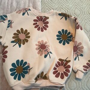 Zara Floral Kids Sweatshirt - Cream, Pink, Blue, Brown